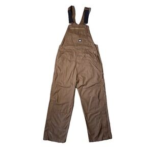 Berne Bib Overalls 36x30 B1068BB Canvas Dark Brown Carpenter Style Double Knee